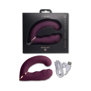 Rocks-Off Gemini Dual Stimulator Burgundy