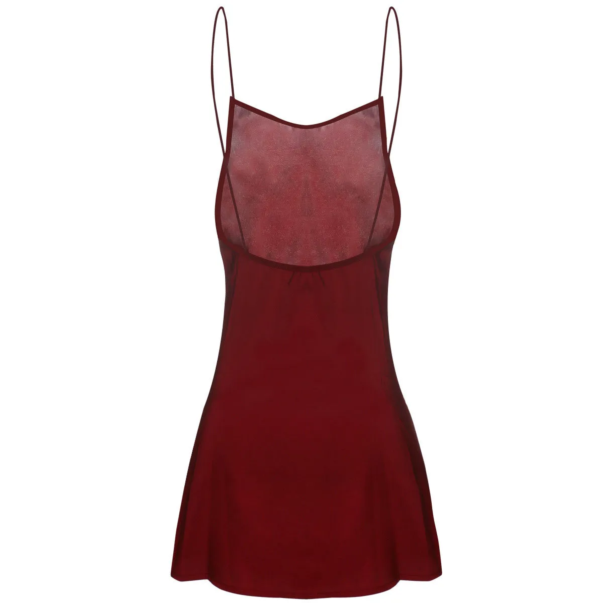 Simulated Silk Home Sexy Suspenders Nightgown 7170