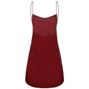 Simulated Silk Home Sexy Suspenders Nightgown 7170