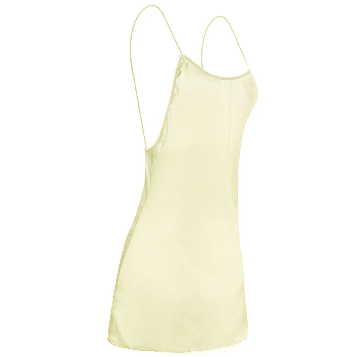 Simulated Silk Home Sexy Suspenders Nightgown 7170