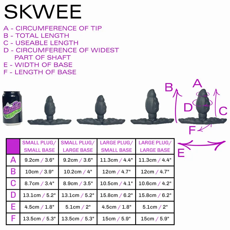 Skwee small plug large base 'It's a Scream' medium (OO50)