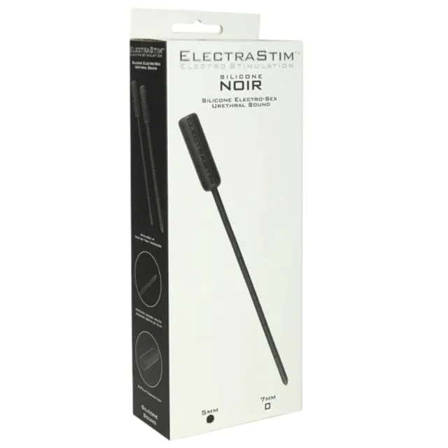 Sonda pentru penis cu electrosoc ELECTRASTIM Silicone Noir. diametru 5 mm. lungime inserabila 15 cm. negru