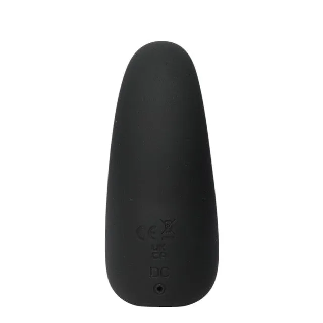 Stimulator clitoris INTY TOYS TICKLE. din silicon lichid. cu 10 funcții de vibrații ultra-puternice. rezistent la apă IPX6. negru