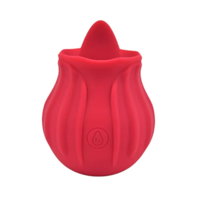 Stimulator clitoris LOVING JOY Rose. cu funcție de simulare sex oral. 10 funcții de vibrație. în formă de trandafir. roșu