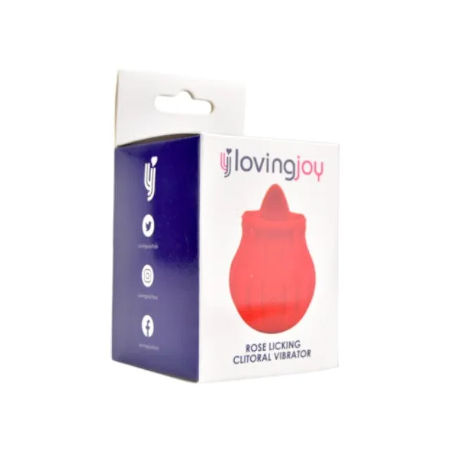 Stimulator clitoris LOVING JOY Rose. cu funcție de simulare sex oral. 10 funcții de vibrație. în formă de trandafir. roșu