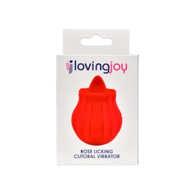 Stimulator clitoris LOVING JOY Rose. cu funcție de simulare sex oral. 10 funcții de vibrație. în formă de trandafir. roșu