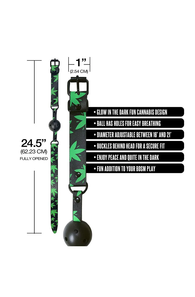 Stoner Vibes Glow In The Dark Ball Gag