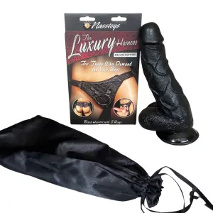 The Luxury Harness | MEGA 11 Black |  Fetish |  Dildo |  Faux Fur | 3 Rings