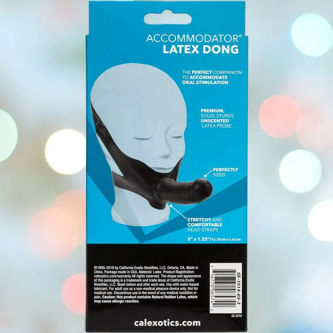 The Original Accommodator Latex Dong Head Strap-on