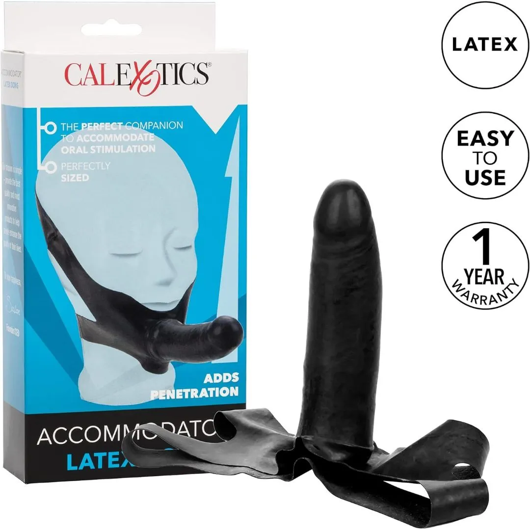 The Original Accommodator Latex Dong Head Strap-on