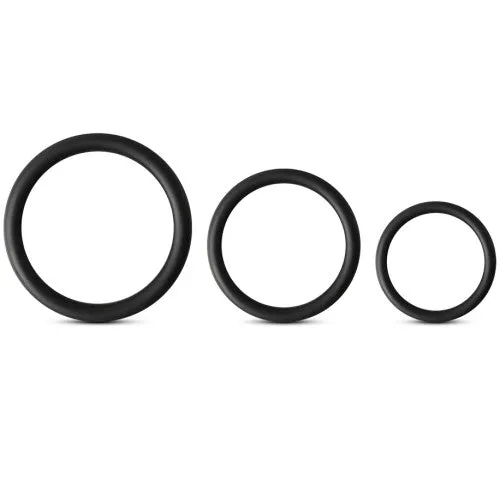 TOYBOY Black Silicone Triple Cock Ring Set