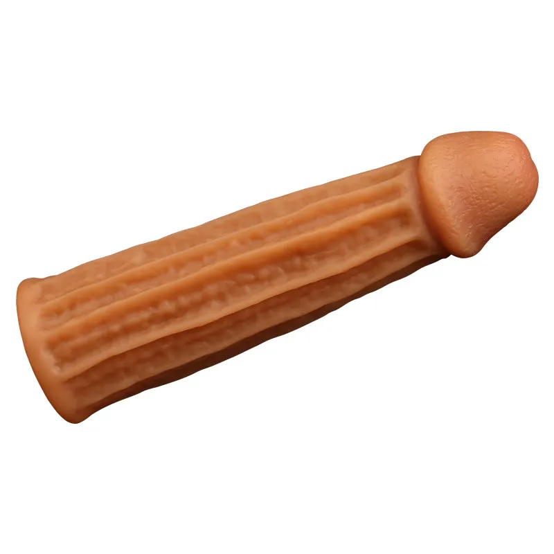 Vegetable Cock Sleeve Enlarger Condom - Fantasy Penissleeve Realistic Glans Sex Toys for Men