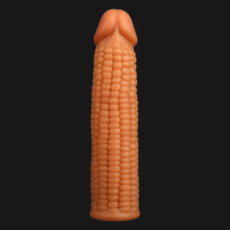 Vegetable Cock Sleeve Enlarger Condom - Fantasy Penissleeve Realistic Glans Sex Toys for Men