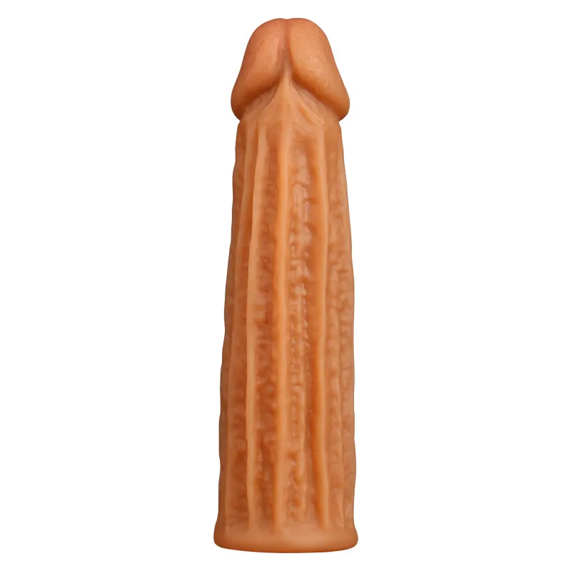 Vegetable Cock Sleeve Enlarger Condom - Fantasy Penissleeve Realistic Glans Sex Toys for Men