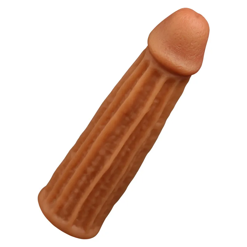 Vegetable Cock Sleeve Enlarger Condom - Fantasy Penissleeve Realistic Glans Sex Toys for Men