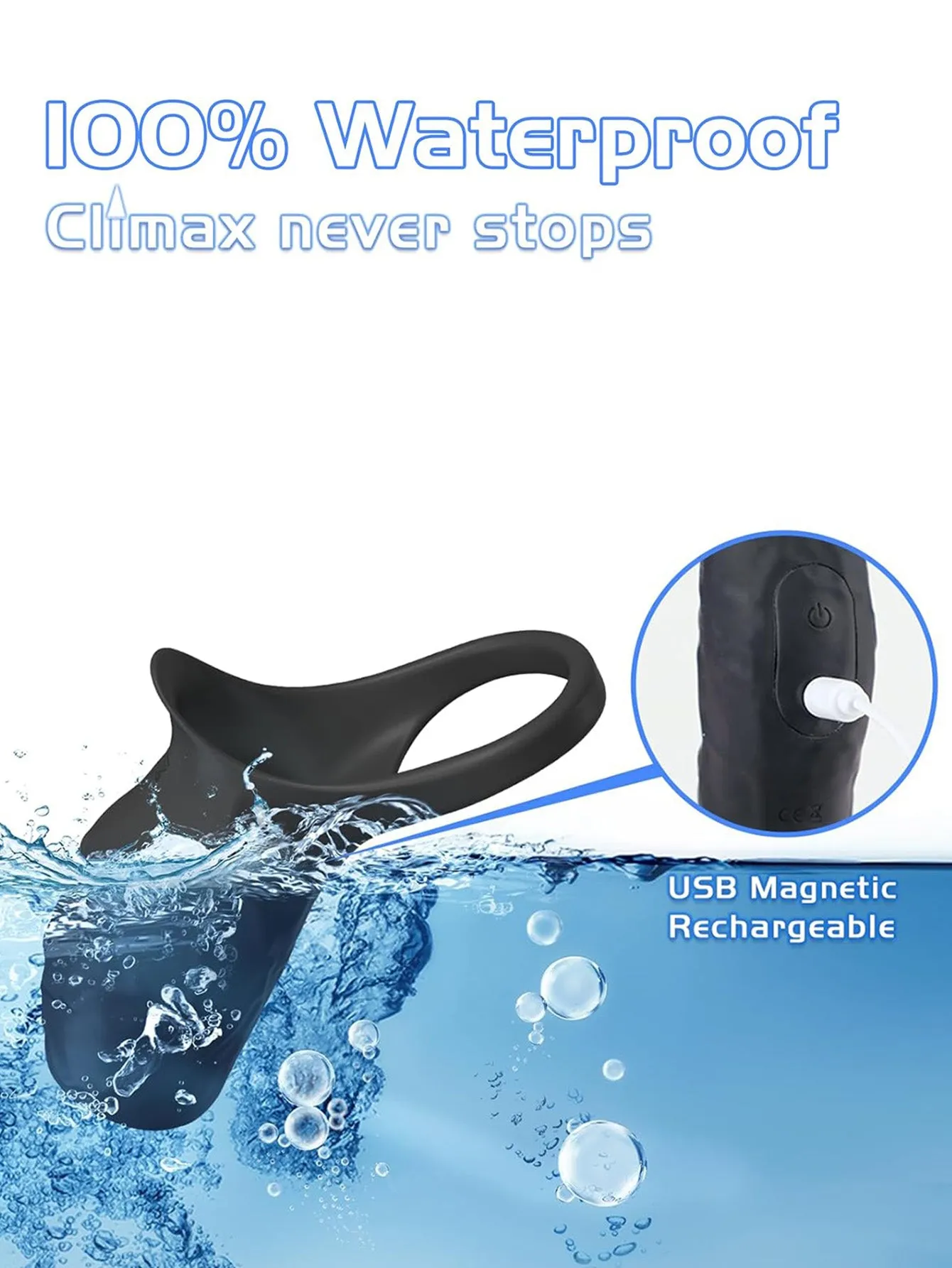 Vibrating Cock Ring Penis Sleeve - Realistic Penis Enlarger Delay Ejaculating Couple Sex Toys