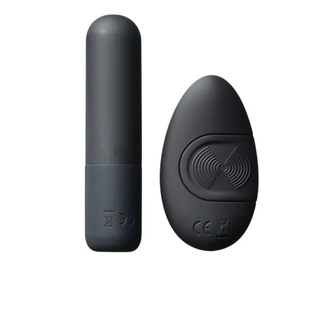 Vibrator bullet INTY TOYS PULSE. pentru clitoris. control prin telecomandă. 10 funcții de vibrații ultra-puternice. silențios. negru