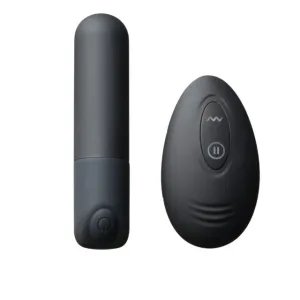 Vibrator bullet INTY TOYS PULSE. pentru clitoris. control prin telecomandă. 10 funcții de vibrații ultra-puternice. silențios. negru