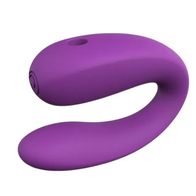 Vibrator dublu TOYZ4LOVERS Elys Play Together. pentru stimulare clitoridiană și vaginală. cu vibrator bullet detașabil. 6 cm. mov