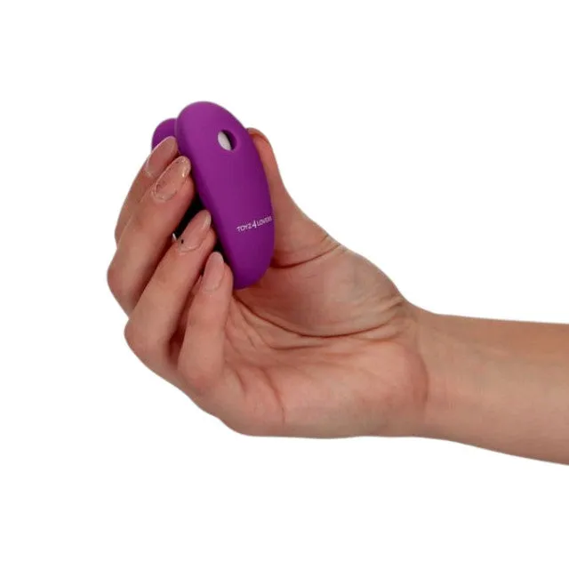 Vibrator dublu TOYZ4LOVERS Elys Play Together. pentru stimulare clitoridiană și vaginală. cu vibrator bullet detașabil. 6 cm. mov