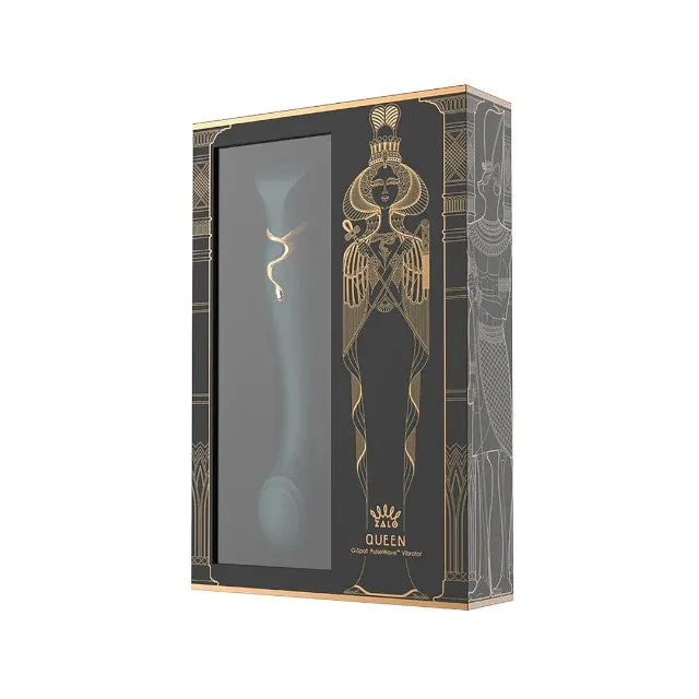 Vibrator ZALO QUEEN. cu piatră Swarovski. control prin aplicație. 8 funcții de pulsații. 8 funcții de vibrație. verde
