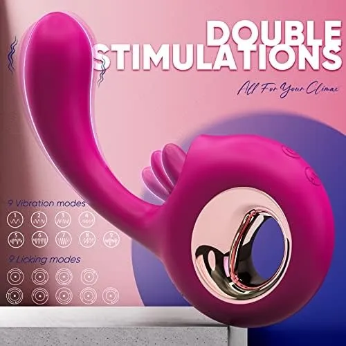 Vixen - G Spot Dildo Vibrator & Tongue Licking Stimulator