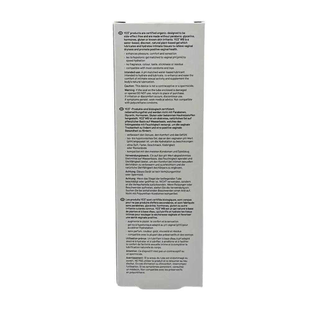 YES WB Water-Based Lubricant